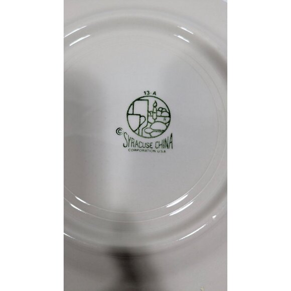 Syracuse China White Dinner Plate With Gold Trim 9.75" Ceramic Elegant Design - Picture 8 of 8